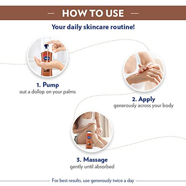 Vaseline Intensive Care 24 hr nourishing Cocoa Glow Body Lotion with Cocoa And Shea Butter, Restores Glow for all skin type - 400 ml